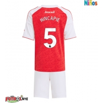 Camiseta Arsenal Piero Hincapie #5 Primera Equipación para niños 2025-26 manga corta (+ pantalones cortos)